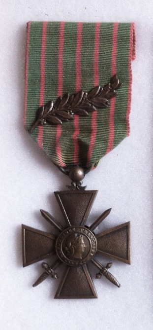 Croix de guerre - Palme de bronze pour citation à l’ordre de l’Armée