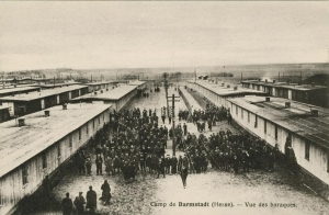 Camp de Darmstadt, dans le duché de Hesse,  qui accueillit de nombreux prisonniers français, dont Jean Vergne - Source CICR