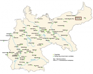 Carte des camps de prisonniers en Allemagne  réalisée par Bourrichon sous licence Creative Commons