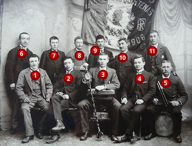 Conscrits de Quintenas • Classe 1906 • Collection famille Rey