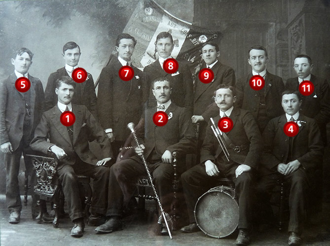 Conscrits de Quintenas • Classe 1914 • Collection famille Rey