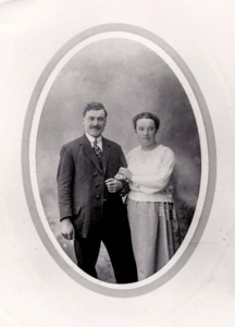 Le mariage de Jules Seux et Louise Seive vers 1920 (Collection famille Seive-Gonnet)