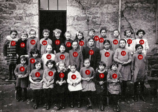 Ecole privée de filles de Quintenas • Année 1926 (environ) • Collection famille Coste-Bessenai et famille Crémilleux-Ducol