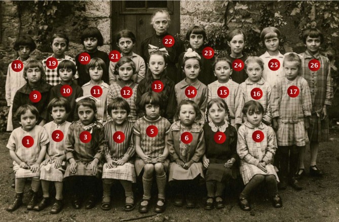 Ecole privée de filles de Quintenas • Année 1928 • Collection famille Ducol-Crémilleux